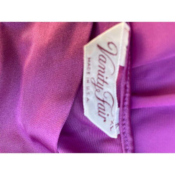 Vintage Vanity Fair Purple Sleeveless Nightgown V Neck Size XLarge - Picture 5 of 9